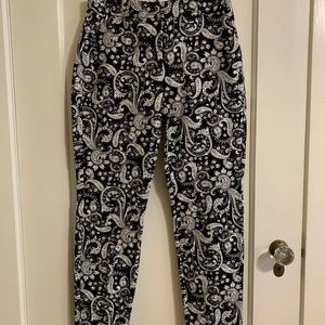 Express Paisley Prink Ankle Columnist Pant